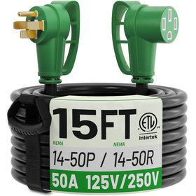 POWGRN front plug close-up showing durable contacts and safe connection