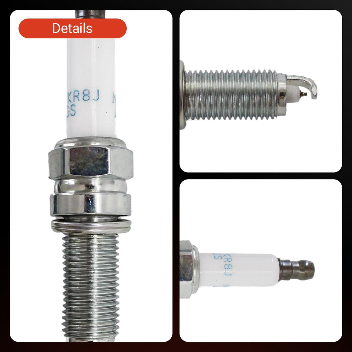 Powkos spark plug installed in engine bay demonstrating fitment and dependable ignition