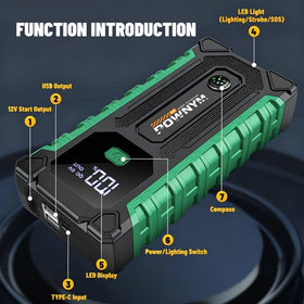 Pownym stored in car glovebox showing easy-access emergency readiness