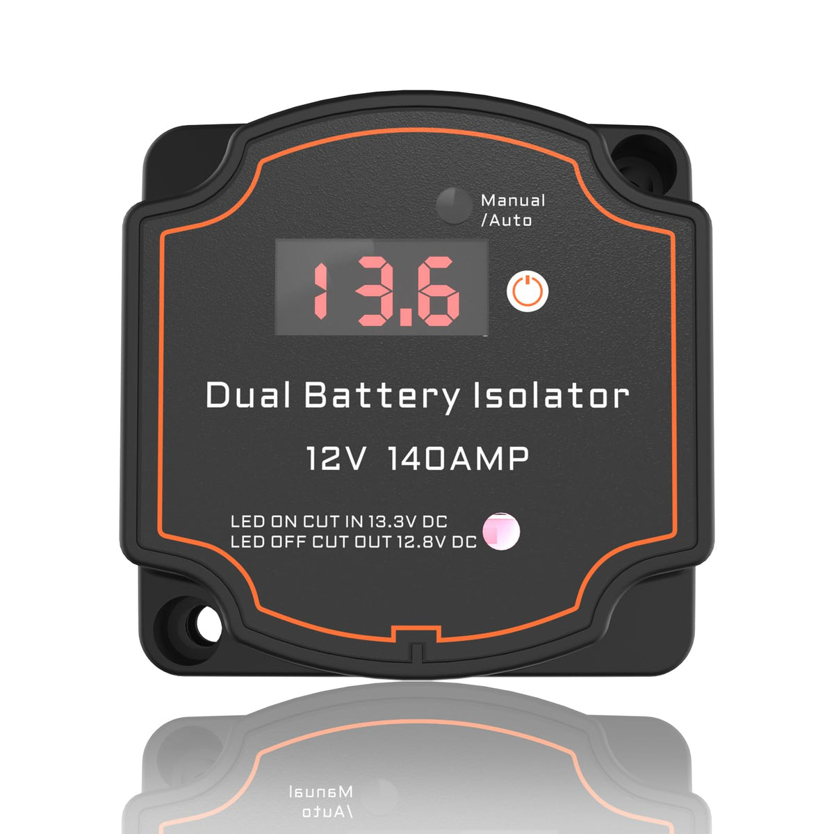 POWO Carlife front view of isolator showing compact body and connectors for safe installation