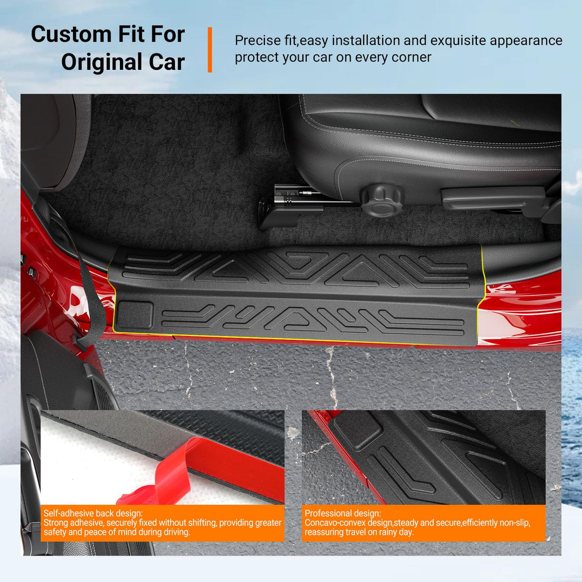 powoq close-up texture detail of TPE surface for improved grip and scratch resistance