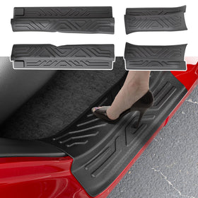 powoq front door sill guard installed showing clean protection and durable look