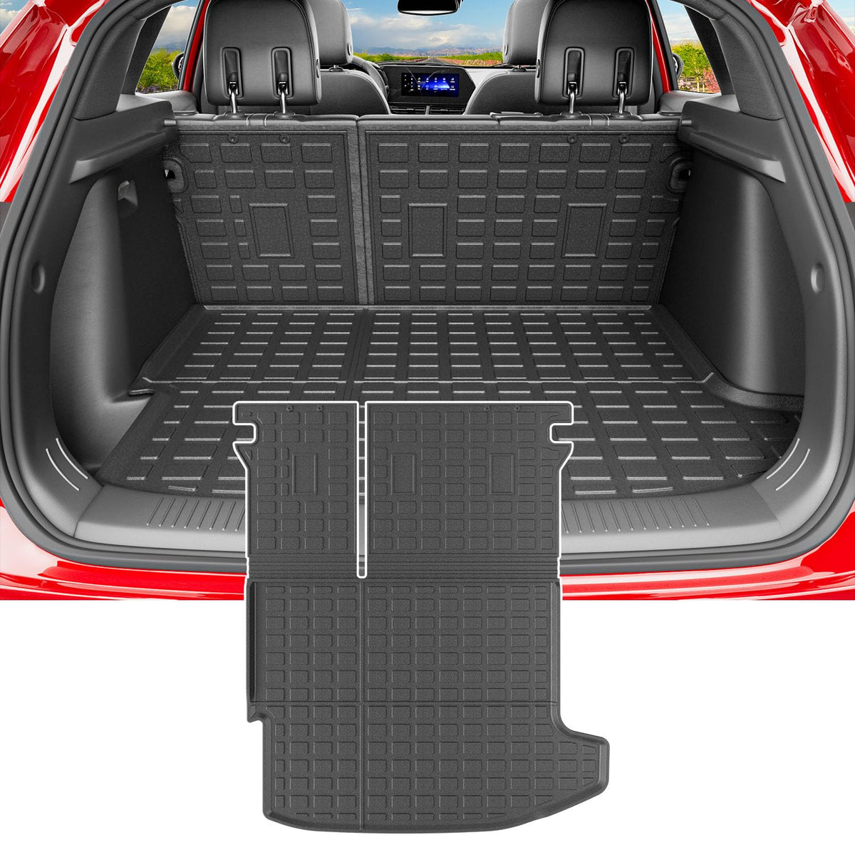 powoq front trunk view showing full TPE coverage and easy protection