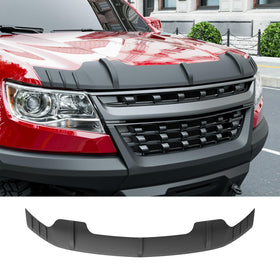 powoq hood protector front view installed on Chevy Colorado shows clean fit and protection