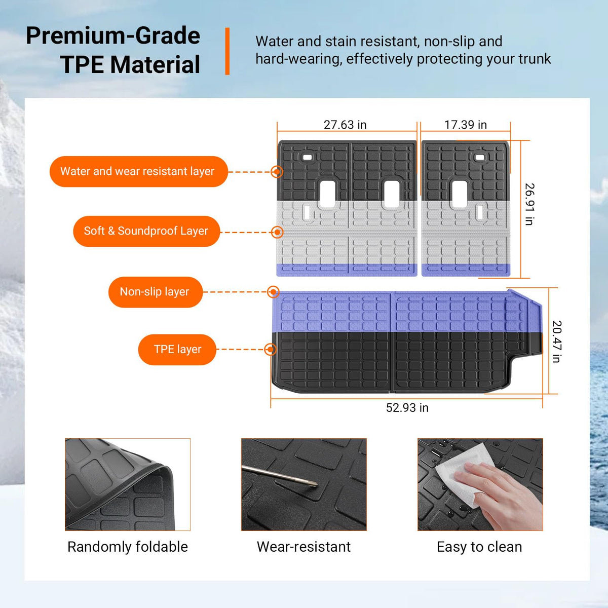 powoq installed trunk liner in Subaru Ascent protecting cargo during travel