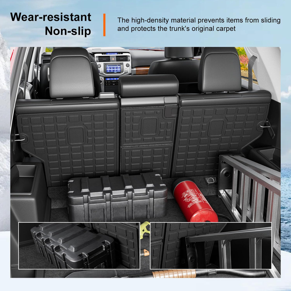 powoq folded mat removed for cleaning shows easy removal and maintenance benefit