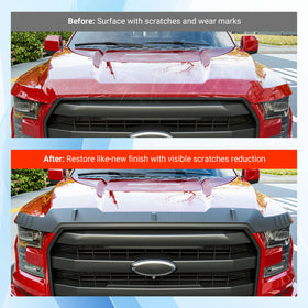 powoq side profile installed on F150 hood demonstrating precise fit