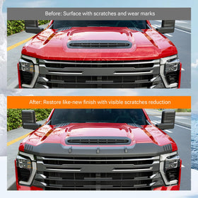 powoq side profile on hood demonstrating aerodynamic debris deflection