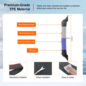 powoq size scale with ruler illustrating correct fit for Transit hood