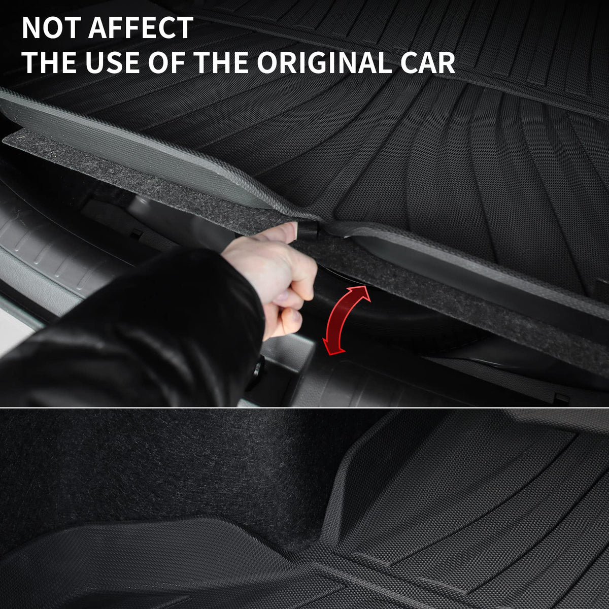 powoq trunk mat installed in Honda Civic trunk protecting carpet