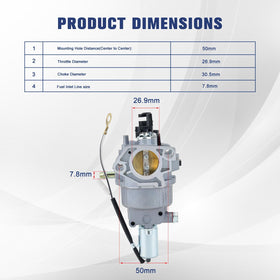 Powtol carburetor side ports highlighting brass fittings for durable fuel flow