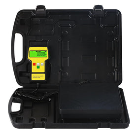 P PBAUTOS front view showing scale with refrigerant tank for quick accurate weighing