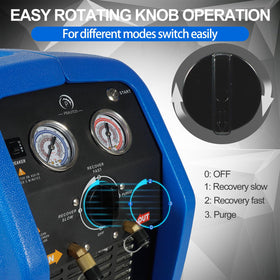 P PBAUTOS connected to car AC system demonstrating fast refrigerant recovery
