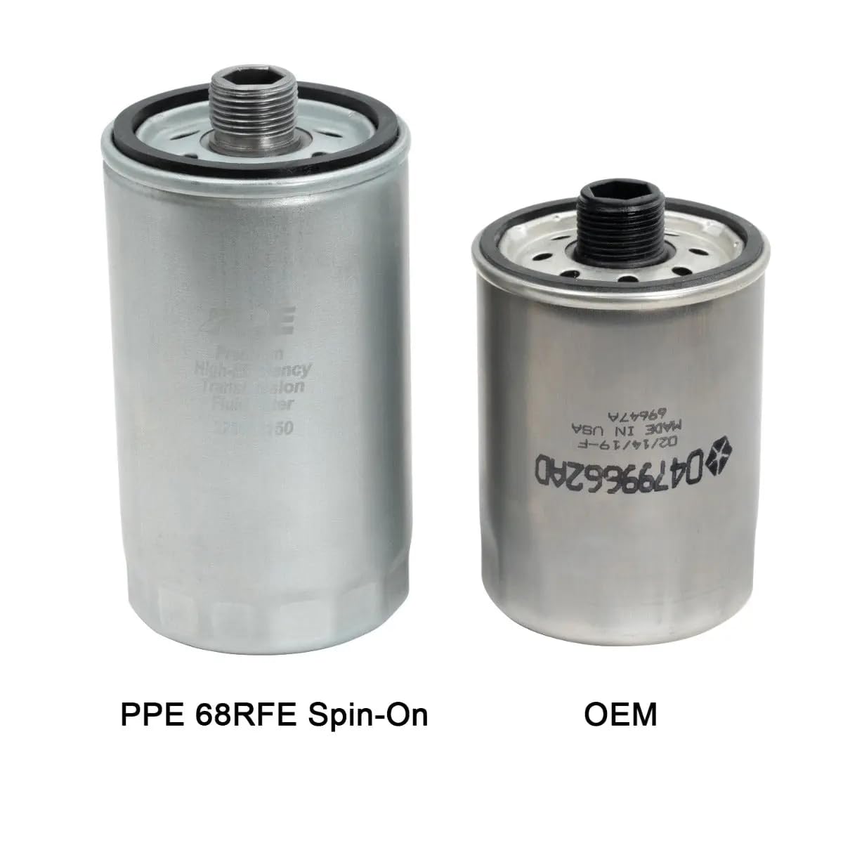 Pacific Performance Engineering filter installed in heavy duty transmission pan demonstrating correct fit and seal