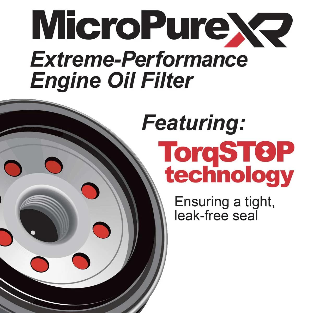 Pacific Performance Engineering MicroPure XR next to OEM filter for size comparison showing increased capacity benefit