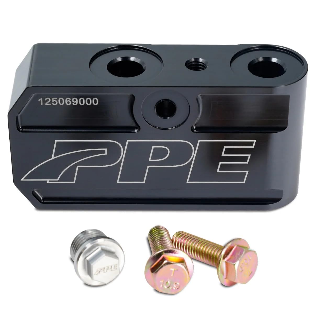 Pacific Performance Engineering valve installed on 10L80 transmission illustrating easier cooler flow