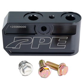 Pacific Performance Engineering valve installed on 10L80 transmission illustrating easier cooler flow