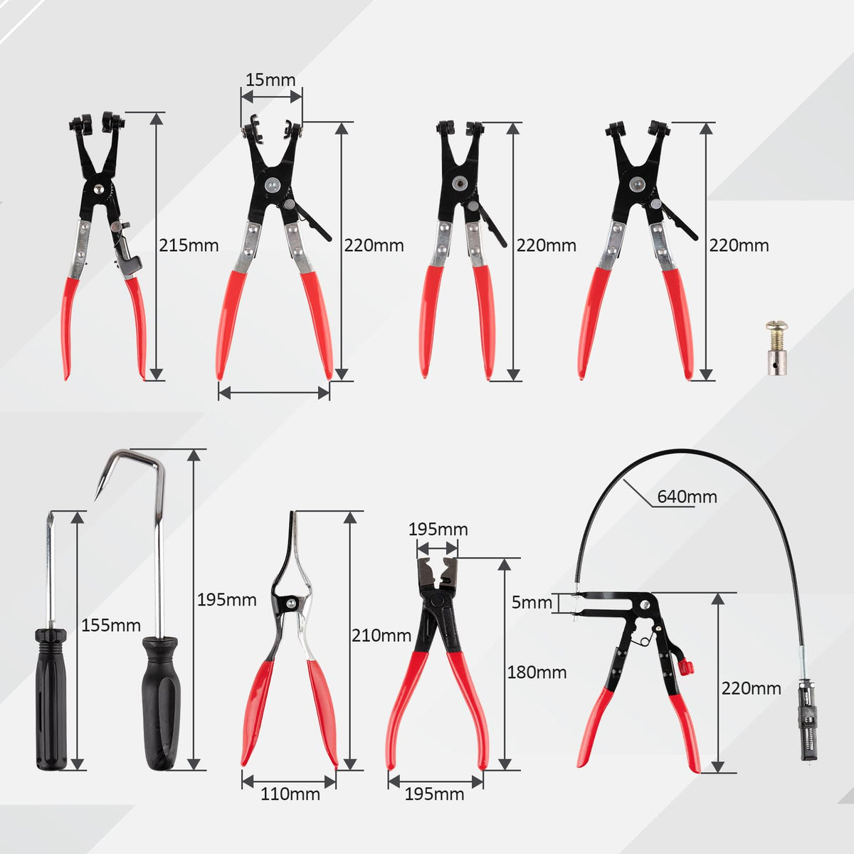 ppkbbeb bend throat pliers reaching behind engine components for access in tight spaces