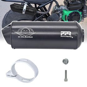 PPR PIT PRO RACING front view muffler tip shows clean fit and improved appearance