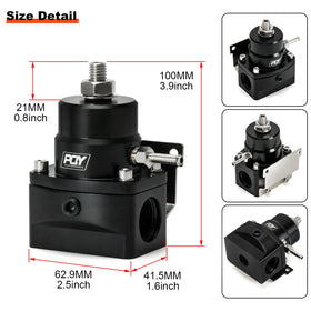 PQY AN6 return port closeup showing return fitting and easy plumbing connection