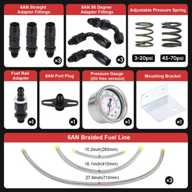 PQY stainless braided hose with AN fittings for leak-resistant fuel delivery