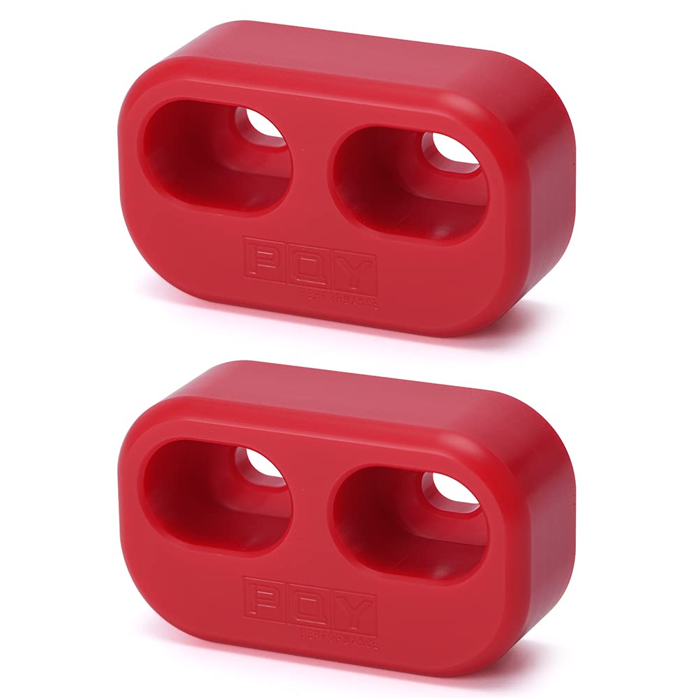 PQY red door bushing front packaging showing 2-piece kit and clear fitment benefit