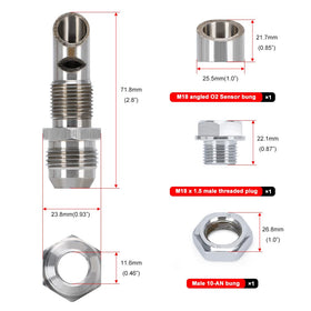 PQY integrated 10-AN E-VAC bung detail enabling low-cost AN hose connections