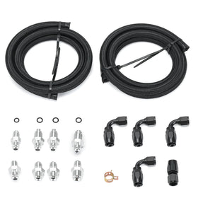 PQY front packaging showing AN6 hose kit and included adapters for clear identification and fit
