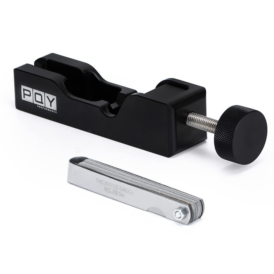 PQY front view of gap tool showing compact aluminum body and easy grip for quick adjustments