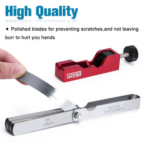 PQY tool with spark plug installed showing secure seating and easy gap adjustment