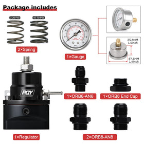 PQY regulator top adjustment bolt close-up showing easy pressure tuning access
