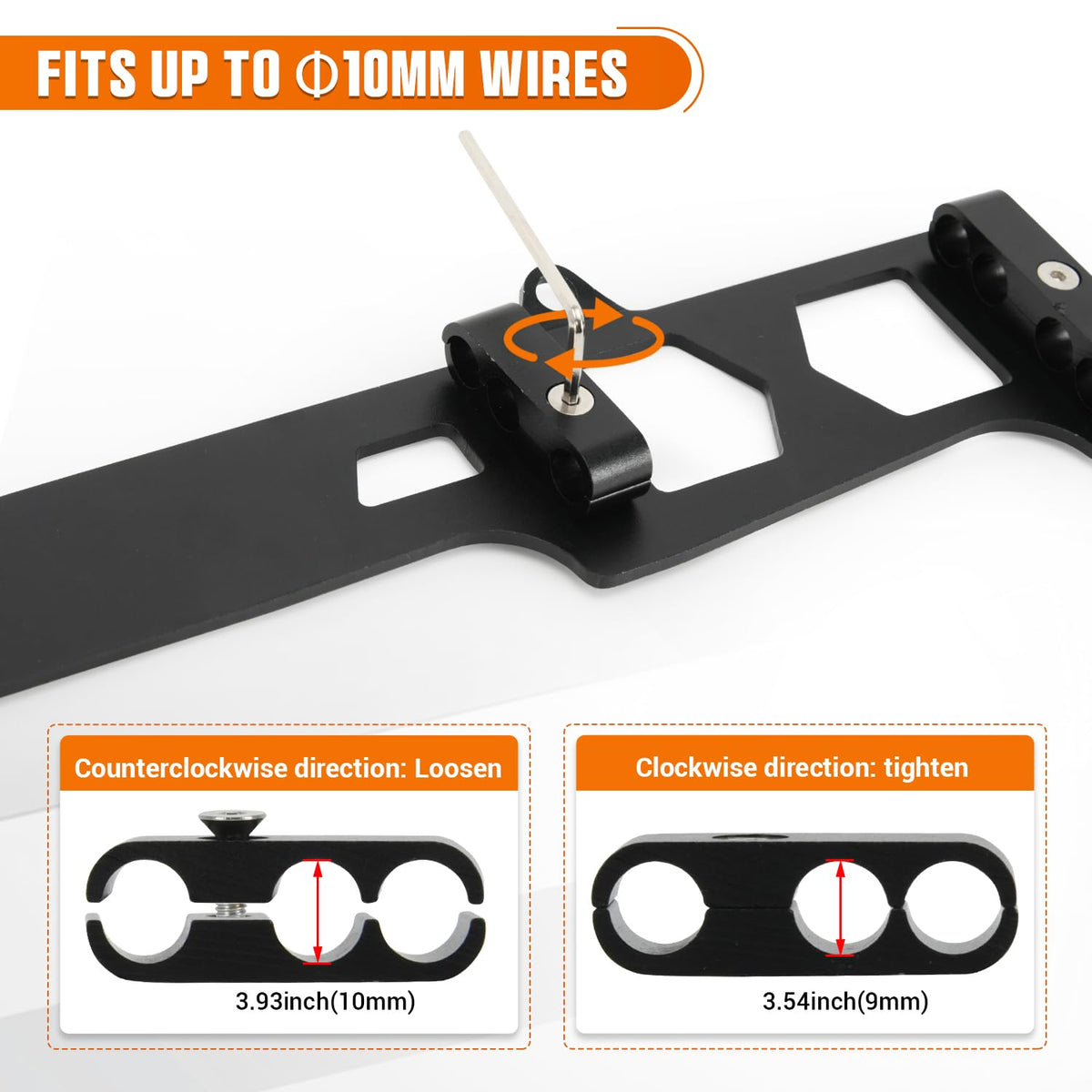 PQY scale comparison with included hex key showing easy installation benefit