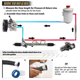 PQY size comparison displaying hoses and adapters side-by-side to confirm fitment