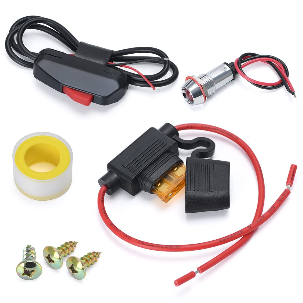 PQY switch assembly with bracket and indicator light for convenient dash control