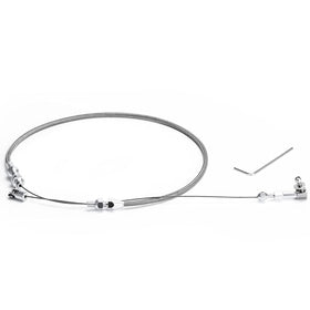 PQY 24-inch throttle cable front view showing full kit and finish benefit