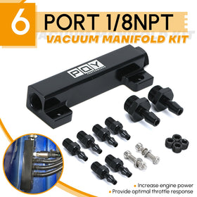PQY vacuum manifold close-up of top ports illustrating 1/8NPT threads for leak-free fittings