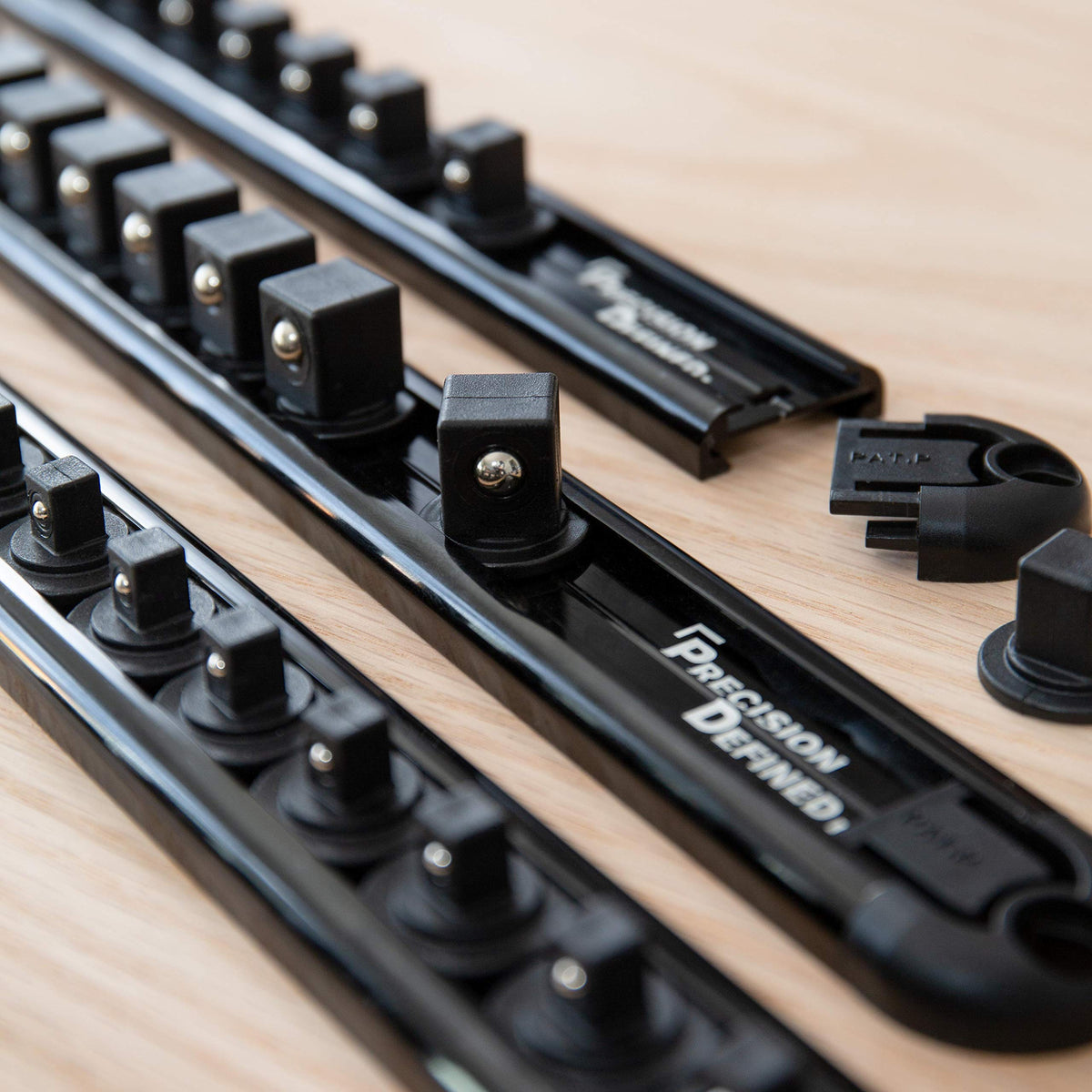 Precision Defined black coating texture shot showing rust-resistant finish and durability