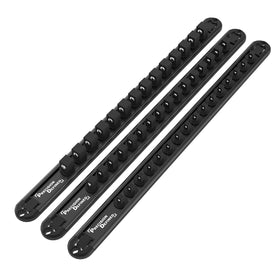 Precision Defined front view of 3-piece socket rail set showing organized sockets and efficiency