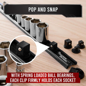 Precision Defined angled side profile of rail showing reinforced aluminum strength