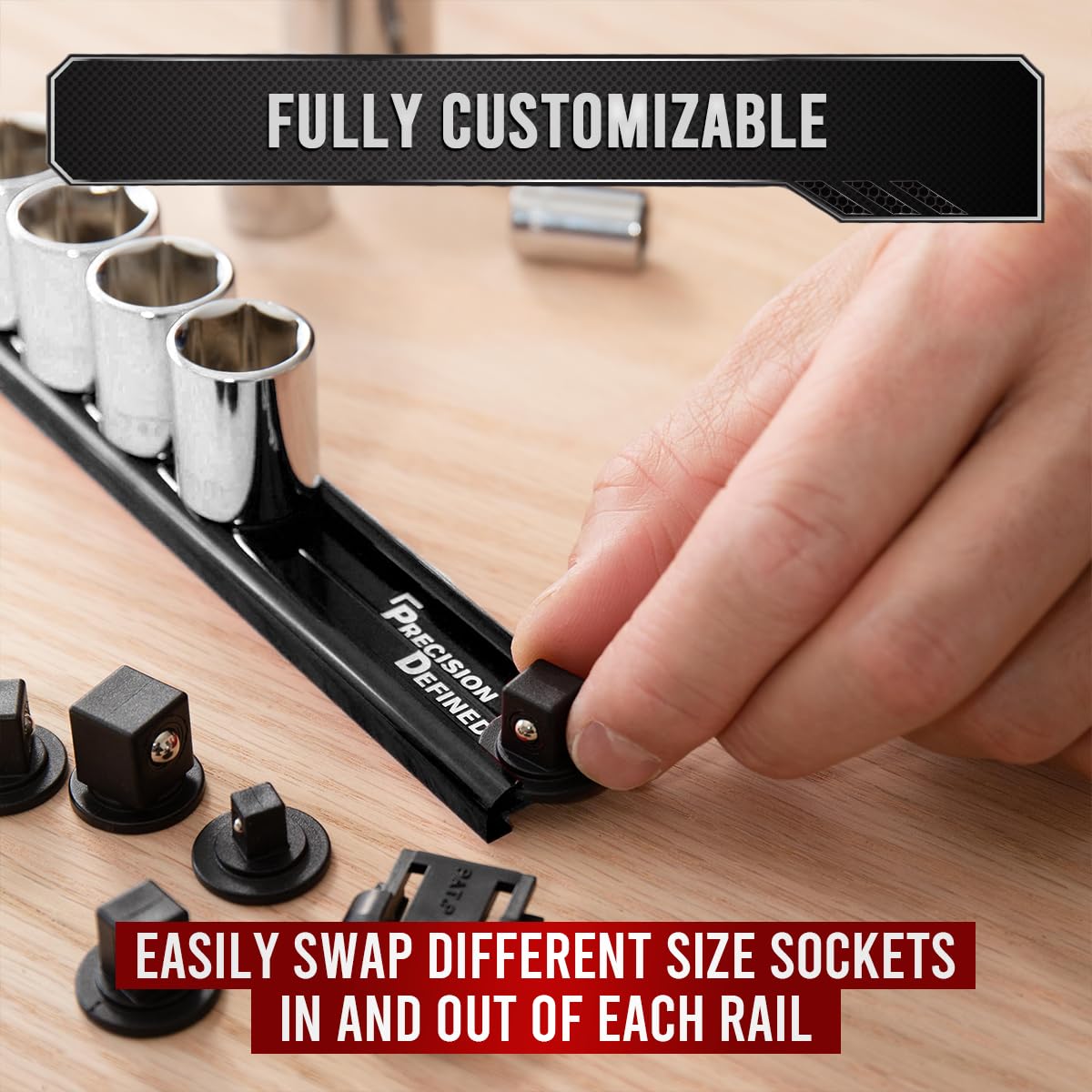 Precision Defined vertical pegboard installation showing adaptable mounting and space saving