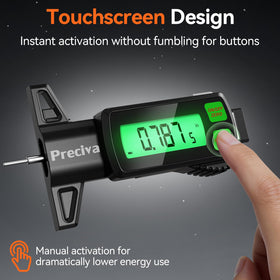 Preciva backlit display in a dim garage, enables clear nighttime readings
