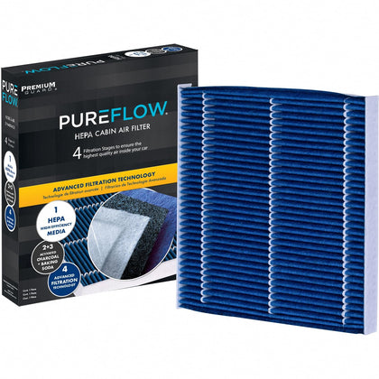 Premium Guard filter front packaging showing model and fitment benefits