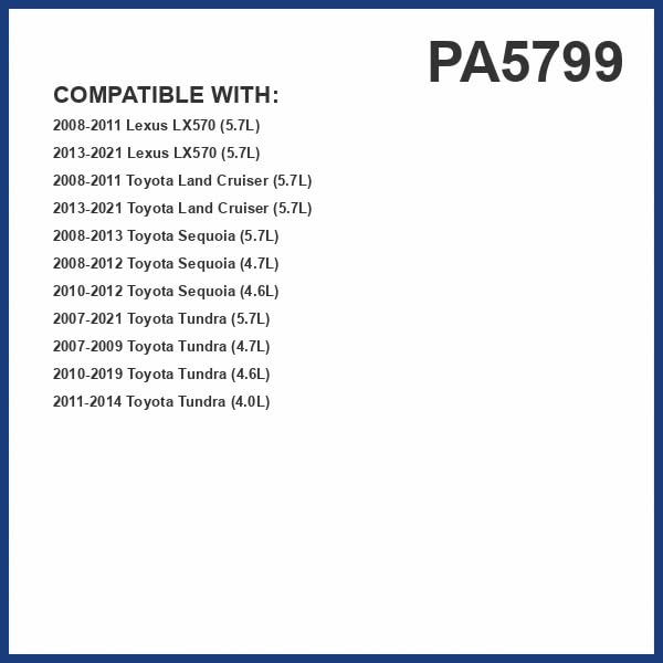 Premium Guard PA5799 side profile highlighting compact OE-style design and fit