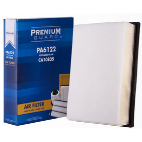 Premium Guard PG PA6122 front view showing filter shape and flange for accurate fit