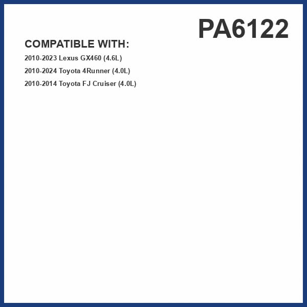 Premium Guard PG PA6122 side seal detail highlighting tight airbox seal and leak prevention