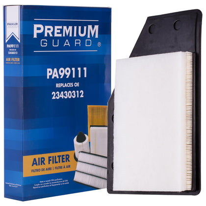 Premium Guard PG air filter front view showing fit and protection