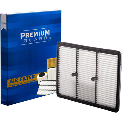 Premium Guard PG air filter front view showing shape and fit benefit