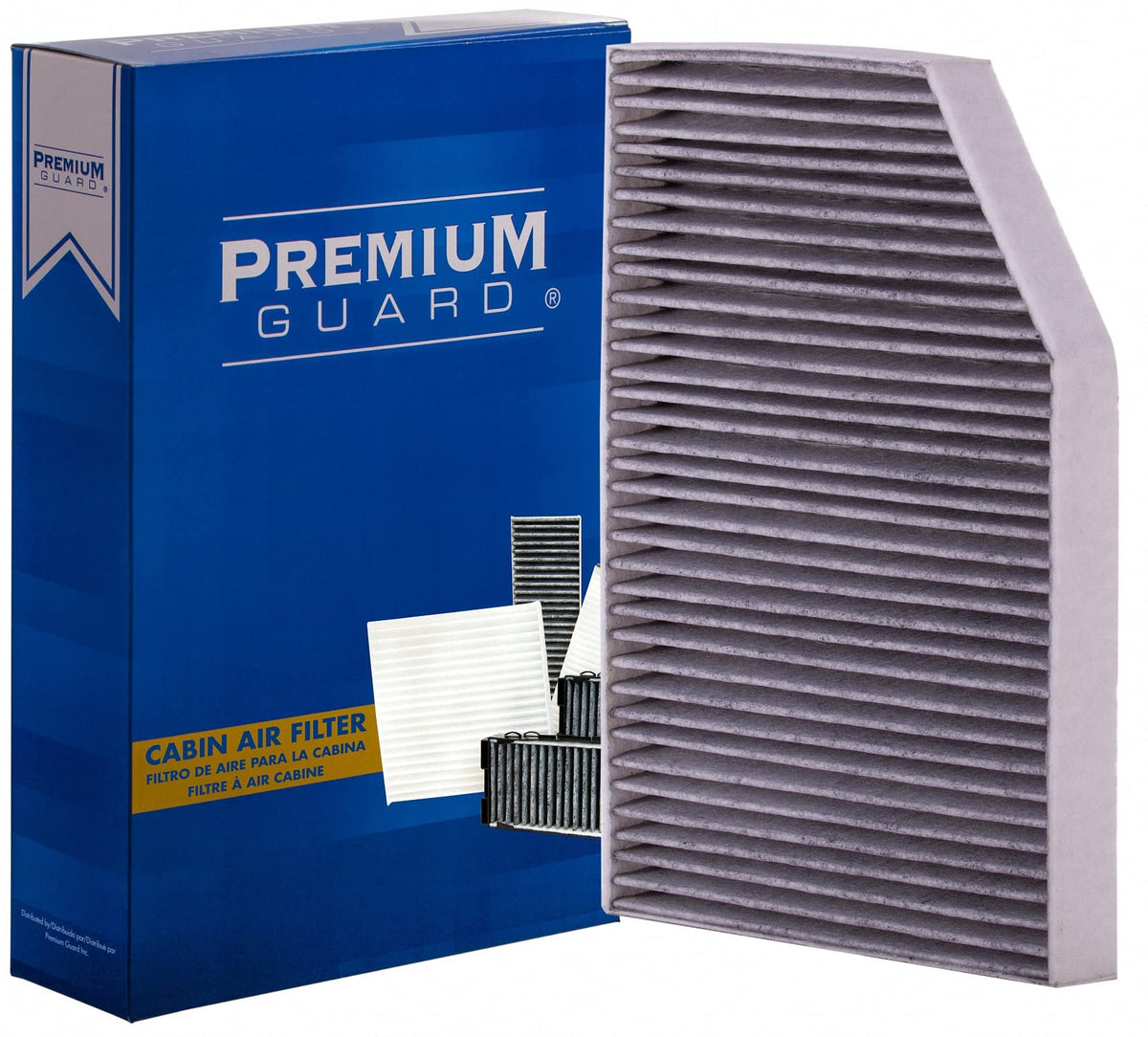 Premium Guard front packaging showing filter and fitment benefits