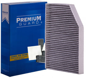 Premium Guard front packaging showing filter and fitment benefits