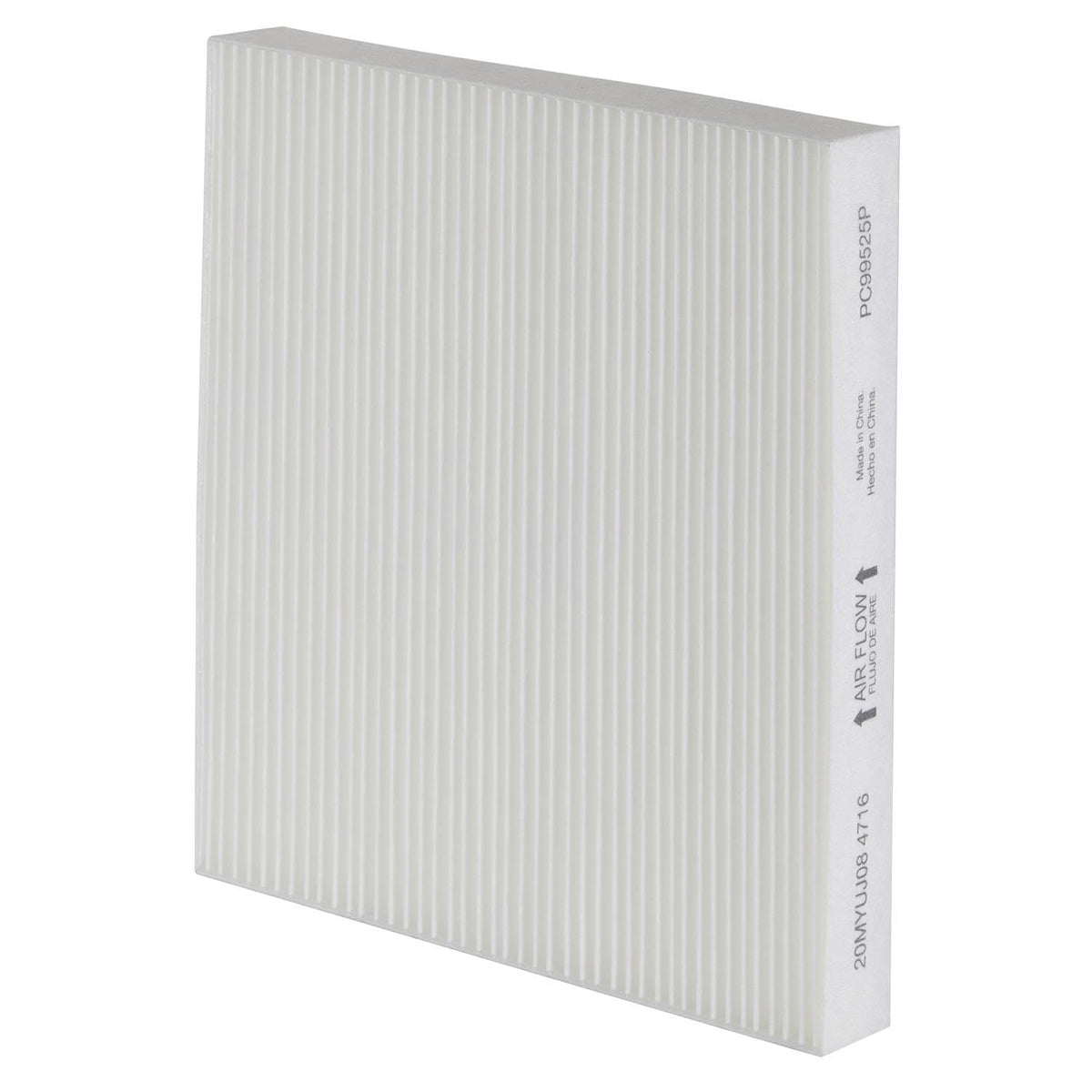 Premium Guard filter next to ruler showing dimensions for exact fitment